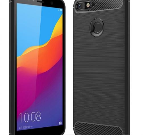 Силиконов калъф / гръб / TPU за Huawei Y9 2018 - черен / carbon