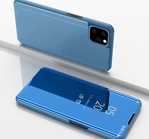 Луксозен калъф Clear View Cover с твърд гръб за Apple iPhone 11 Pro Max 6.5'' - син — снимка 2