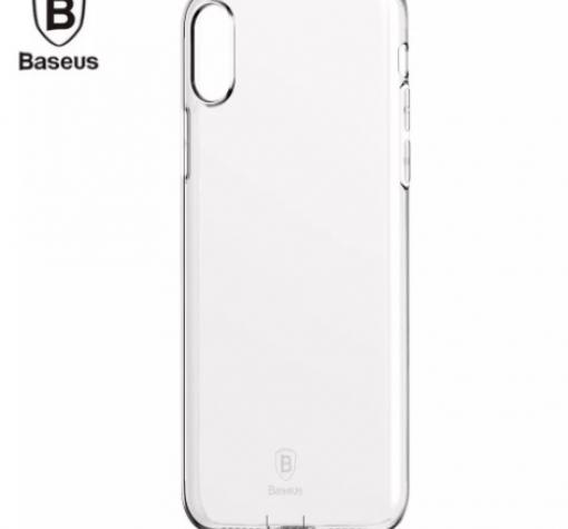 Оригинален силиконов калъф / гръб / TPU Baseus Simple Series Pluggy Case за Apple iPhone X - прозрачен — снимка 2