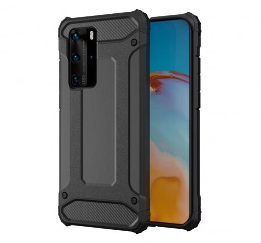 Силиконов гръб TPU Spigen Hybrid с твърда част за Samsung Galaxy S10 Lite / A91 – черен