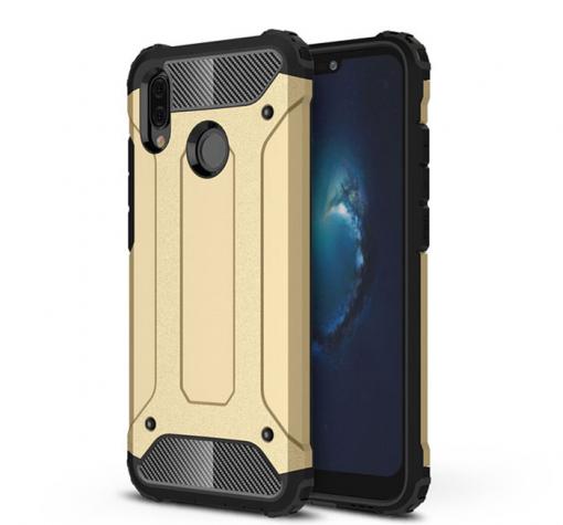 Силиконов гръб TPU Spigen Hybrid с твърда част за Huawei P20 Lite - златист