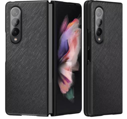 Луксозен твърд гръб / кейс / за Samsung Galaxy Z Fold3 5G - черен