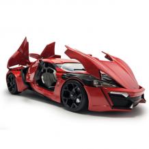 Метална кола с отварящи се врати капаци светлини и звуци Fast & Furious 7 Lykan Hypersport 1:24