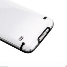 Твърд гръб / капак / за Samsung G900 Galaxy S5 / Galaxy S5 Neo G903 - прозрачен с черен кант