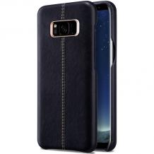 Луксозен кожен гръб VORSON за Samsung Galaxy S8 Plus G955 - черен