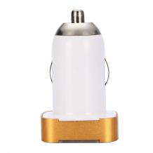 Mини USB зарядно за кола / Mini USB Car Charger LDNIO DL-DC211 / DC12V-24V / 1 USB Port / 5V - 2.1A - бял