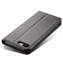 Кожен калъф Flip тефтер Flexi Magnet Book със стойка за Apple iPhone 7 Plus / iPhone 8 Plus - черен