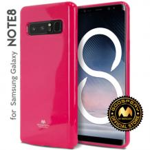 Луксозен силиконов калъф / гръб / TPU Mercury GOOSPERY Jelly Case за Samsung Galaxy Note 8 N950 - розов