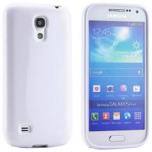 Силиконов калъф / гръб / ТПУ за Samsung Galaxy S4 mini i9190 / i9192 / i9195 - бял / гланц