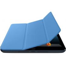Кожен калъф / Smart Cover / със стойка за Apple iPad 5 AIR - син
