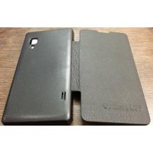 Кожен калъф Flip Cover тип тефтер за LG Optimus L5 II E450 E460 - черен
