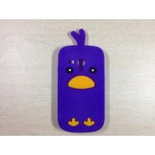 Силиконов гръб / калъф / TPU 3D за Samsung Galaxy S Duos S7562 - Angry Bird / тъмно син