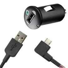 Оригинално 12V USB зарядно за автомобил / кола / с micro USB за Sony Xperia AN400 + EC600L 12V/24V