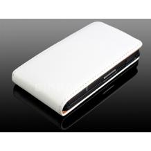 Кожен калъф Flip тефтер за Sony Xperia Go ST27i - бял