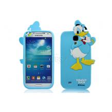 Силиконов калъф / гръб / ТПУ 3D за Samsung Galaxy S4 i9500 / Samsung S4 i9505 - Donald duck син