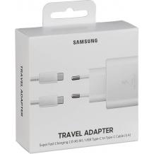 Оригинално зарядно комплект с кабел за Samsung Galaxy S22 Plus 5G EP-TA800EBE Super Charge 25W / Type-C - бяло