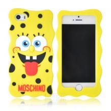 Силиконов калъф / гръб / TPU 3D за Apple iPhone 5 / iPhone 5S / iPhone SE - Spongebob / MOSCHINO