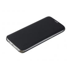 Луксозен кожен калъф тефтер ROCK Veena Series за Samsung Galaxy S7 G930 - черен