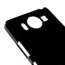Силиконов калъф / гръб / TPU за Microsoft Lumia 950 - черен / гланц