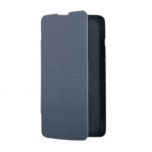 Кожен калъф Flip Cover за LG L90 D405 - тъмно син