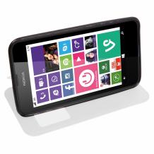 Кожен калъф Flip тефтер S-View със стойка за Nokia Lumia 630 / Nokia Lumia 635 - бял