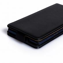 Кожен калъф Flip тефтер за Sony Xperia Z L36H - черен