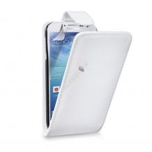 Кожен калъф Flip тефтер за Samsung Galaxy Note 3 N9000 / Note III N9005 - бял