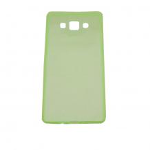 Ултра тънък силиконов калъф / гръб / TPU Ultra Thin за Samsung Galaxy A7 A700 - зелен