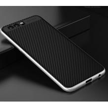 Луксозен силиконов калъф / гръб / TPU за Huawei P10 - черен / сив кант / carbon