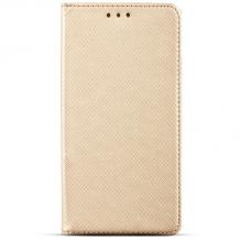 Кожен калъф Magnet Case със стойка за Samsung Galaxy S8 G950 - златист