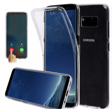 Силиконов калъф / гръб / TPU 360° за Samsung Galaxy S8 Plus G955 - прозрачен / 2 части / лице и гръб