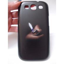 Луксозен заден предпазен твърд гръб / капак / за Samsung Galaxy S3 I9300 / Samsung SIII I9300 - черен / запалка