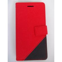 Кожен калъф Flip тефтер Mr.Coo със стойка за HTC Desire 600 / 606W - червено и черно