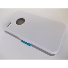 Кожен калъф Flip тефтер за Apple iPhone 4 / iPhone 4S - бял / с магнит