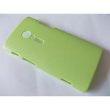 Заден предпазен твърд гръб / капак / за Sony Xperia Ion Lt28i - зелен имитиращ кожа