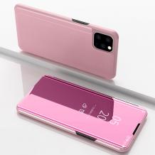 Луксозен калъф Clear View Cover с твърд гръб за Apple iPhone 11 6.1 - Rose Gold