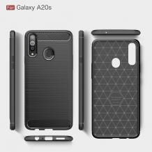 Силиконов калъф / гръб / TPU за Samsung Galaxy A20s - черен / carbon