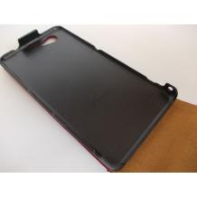 Кожен калъф Flip тефтер за Sony Xperia Z1 Compact - червен