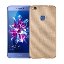 Силиконов калъф / гръб / TPU за Huawei Honor 8 Lite - Rose Gold / Carbon