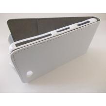 Кожен калъф Flip тефтер със силиконов гръб за Sony Xperia Z1 Compact - бял