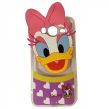 Силиконов калъф / гръб / TPU 3D за Samsung Galaxy J3 / J3 2016 J320 - прозрачен / Daisy Duck