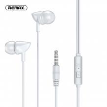 Оригинални стерео слушалки Remax RW-106 / handsfree / - Бели