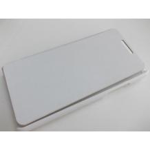 Ултра тънък кожен калъф Flip тефтер за HTC One Mini M4 - бял