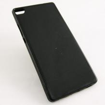 Силиконов калъф / гръб / TPU за Huawei Ascend P8 - черен / матиран