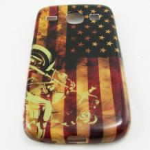 Силиконов гръб TPU / калъф / за Samsung Galaxy Core I8260 / I8262 - Retro American flag