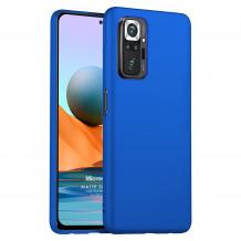 Силиконов калъф / гръб / TPU за Xiaomi Redmi Note 10 / Note 10S - син / мат