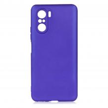 Силиконов калъф / гръб / TPU за Xiaomi Poco F3 - син / мат