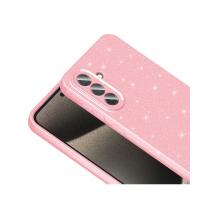 Луксозен силиконов калъф / кейс / Glitter Crystal Case TPU за Samsung Galaxy A36 5G - розов / брокат