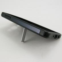Твърд гръб / капак / MOTOMO за Samsung Galaxy A3 SM-A300F / Samsung A3 - със стойка / черен