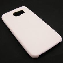 Ултра тънък калъф / гръб / TPU Ultra Thin за Samsung Galaxy S6 G920 - бял / кожен